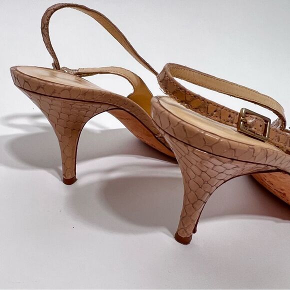 Kate Spade New York  sling back heels with croc leather print - Picture 4 of 9